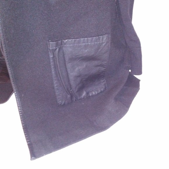 Chicos Sweater Womens Size 2 Medium 12 Black Solid Draped Look Long Sleeve Jacke - Picture 7 of 16